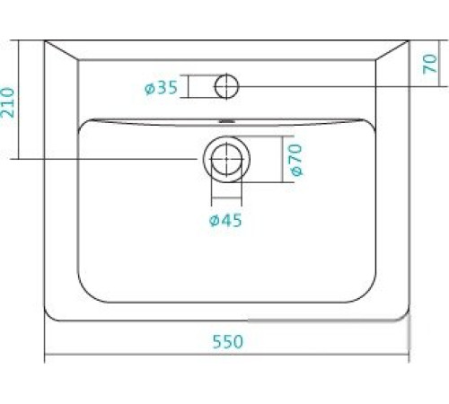 Умывальник Santek Тигода-55 55x47.5 [1.WH30.2.126]