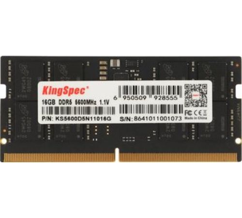 Оперативная память KingSpec 16ГБ DDR5 SODIMM 5600 МГц KS5600D5N11016G