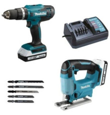 Makita DK18B59Y шуруповерт, лобзик, 2 АКБ