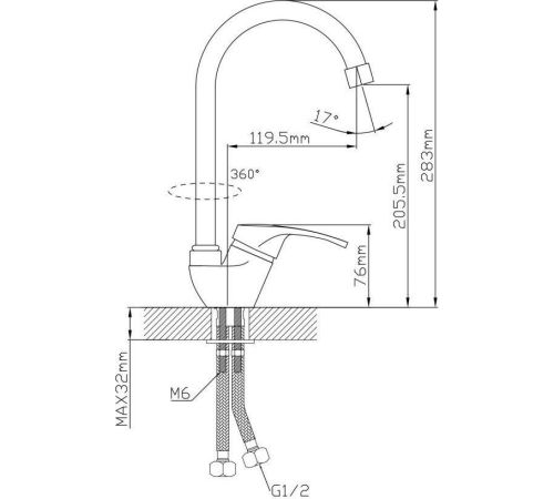Смеситель AV Engineering AVURS4-A120-439