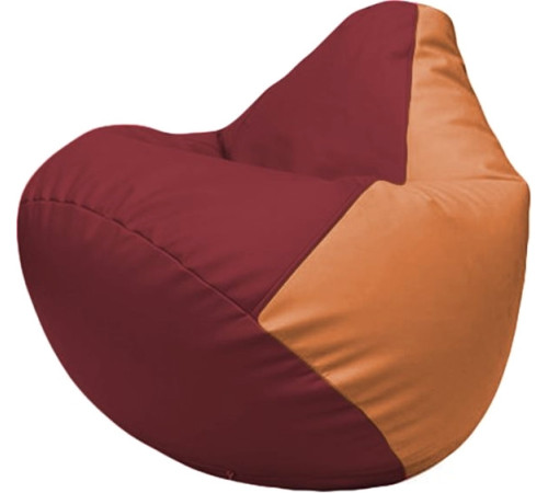 Кресло-мешок Flagman Груша Макси Г2.3-2120 бордовый/оранжевый