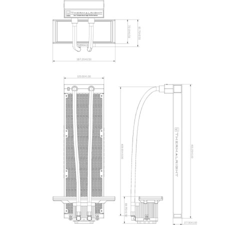 Система жидкостного охлаждения для процессора Thermalright Trofeo Vision 360 ARGB черный
