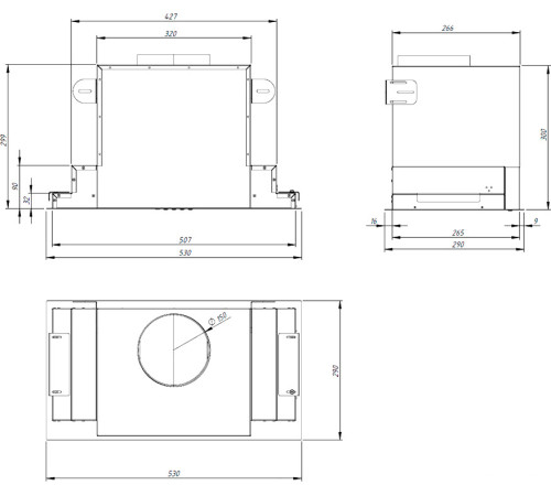 Кухонная вытяжка Akpo Neva Glass II 60 WK-10 черное стекло/нержавеющая сталь