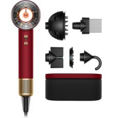 Фен Dyson HD16 Supersonic Nural Curly+Coily евровилка, красный бархат/золотой