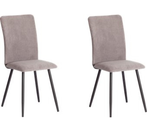 Стул TetChair La Rousse велюр, серый/черный, 2 шт