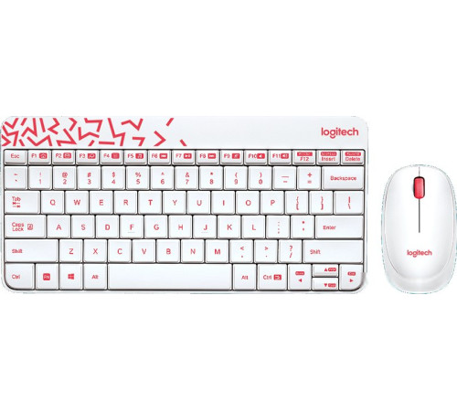 Мышь + клавиатура Logitech MK240 Nano 920-008212 белый