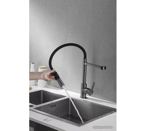 Смеситель Rose R133T оружейная сталь