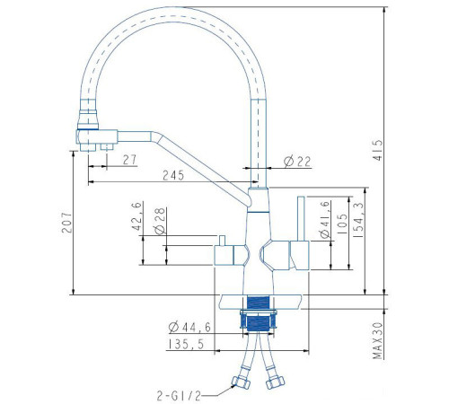 Смеситель ARFEKA Japeto satin