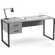 Стол Soma Slava 160x66 серый/черный