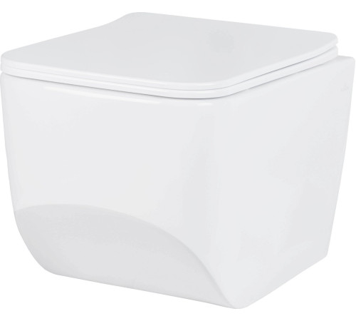 Унитаз подвесной Roxen Boro в комплекте с инсталляцией StounFix Dual Fresh 6 в 1 868602 кнопка: оружейная сталь матовая