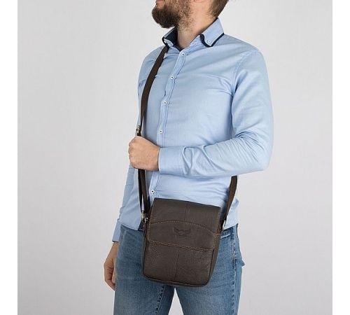 Сумка через плечо Poshete 196-1268-YB42-DBW коричневый