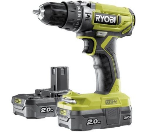 Ударная дрель-шуруповерт Ryobi R18PD2-220S 5133004459 с 2-мя АКБ, сумка