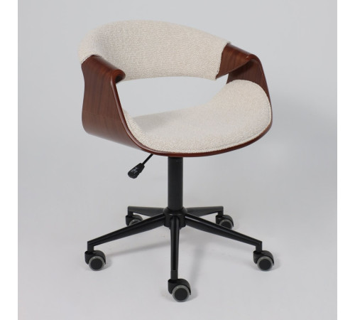 Офисное кресло AksHome Angara букле кремовый Lisa 102/черный