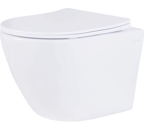 Унитаз подвесной Roxen Antares 530185-01 в комплекте с инсталляцией StounFix Dual Fresh 6 в 1 966332 кнопка: серый бетон