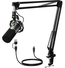 Проводной микрофон Maono PD200XS черный