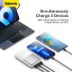 Внешний аккумулятор Baseus Bipow Pro Digital Display Fast Charge Power Bank 20000mAh белый