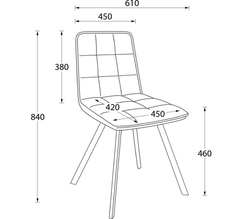 Стул Мамадома Rom D b22 Grey Lux/черный