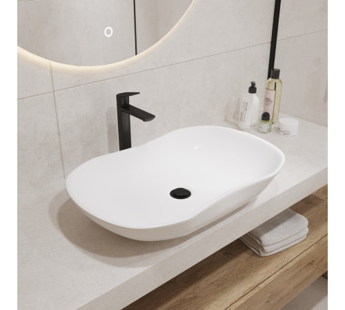 Умывальник Lauter 21570 + клапан 21190W + сифон 21635W белый матовый