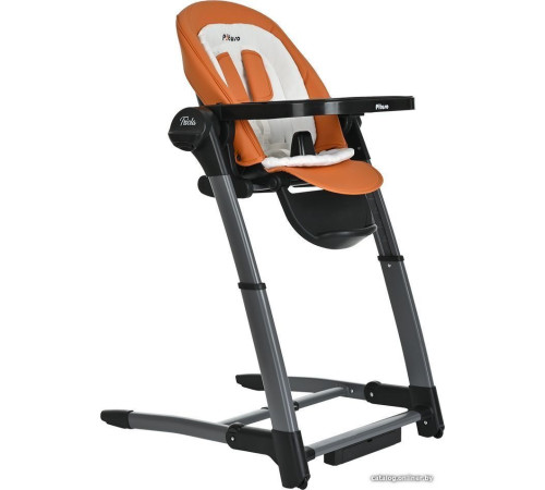 Высокий стульчик Pituso Triola черная рама/оранжевый