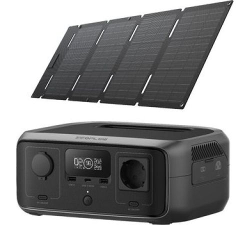 Портативная зарядная станция EcoFlow River 3 UPS Solar Kit