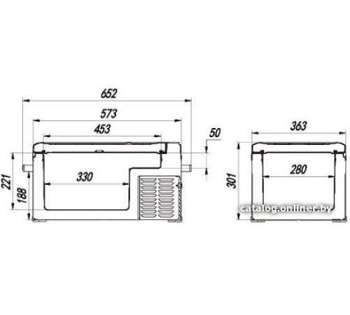 Компрессорный автохолодильник Alpicool C25 без адаптера 220В