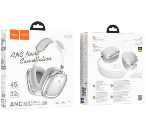 Наушники Hoco W68 серебристый