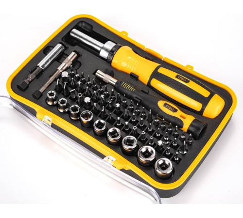 Набор отвертка с битами и головками Deli DL3565 65 предметов