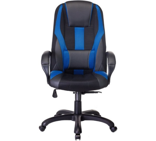 Кресло Zombie VIKING-9/BL+BLUE черный/синий