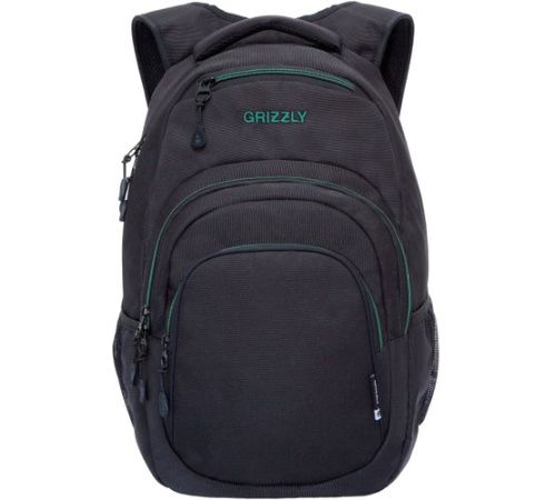 Школьный рюкзак Grizzly RQ-003-31 черный/бирюзовый