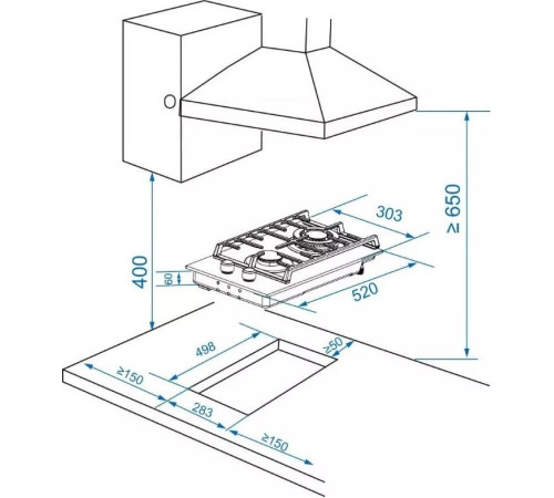 Варочная панель ZorG HAG31 FDW black