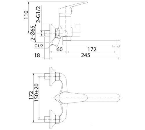 Смеситель Milardo Simp SIMSB02M02