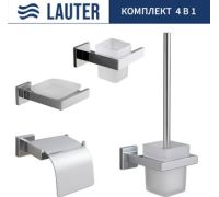Набор аксессуаров для ванной Lauter 21SH71061 + 21SH71051 + 21SH71101 + 21SH71111 Chrome, 4 предмета