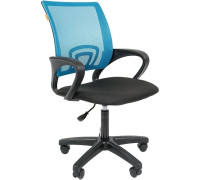 Кресло CHAIRMAN 696 LT черный/голубой