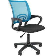 Кресло CHAIRMAN 696 LT черный/голубой