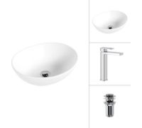 Умывальник Lauter 21652 + Cascade 21СК0655C с донным клапаном 21190CH хром