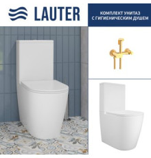 Унитаз напольный Lauter Vortex 2110022VF + гигиенический душ Sano 21LT1294GL