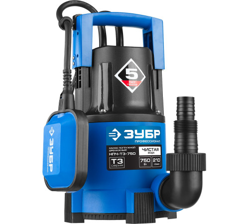 Дренажный насос Зубр НПЧ-Т3-750