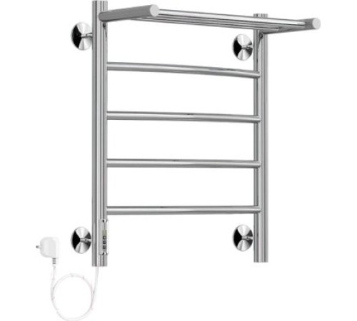 Полотенцесушитель Granula Классик 4 перекладины 50x60 D32 с полкой терморегулятор с таймером слева