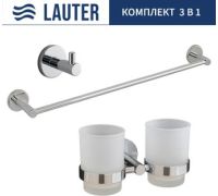 Набор аксессуаров для ванной Lauter 21SH72081 + 21SH72091 + 21SH70011 Chrome, 3 предмета