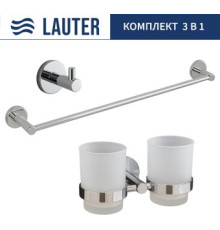 Набор аксессуаров для ванной Lauter 21SH72081 + 21SH72091 + 21SH70011 Chrome, 3 предмета