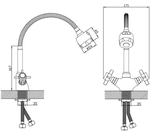 Смеситель Diadonna D84-758352J