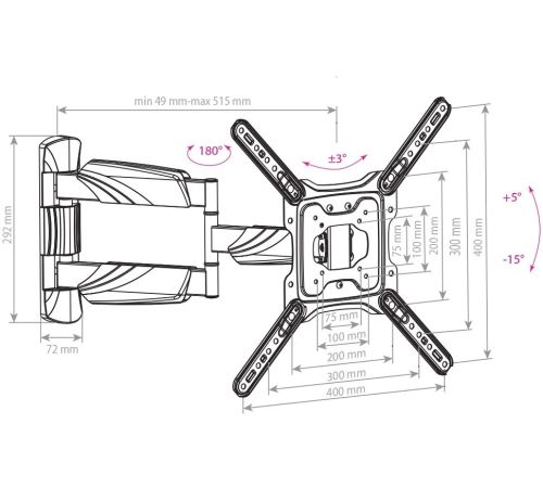 Кронштейн для телевизора Arm Media COBRA-40