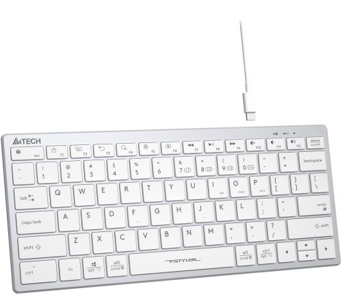 Клавиатура A4Tech Fstyler FBX51C серебристый/белый
