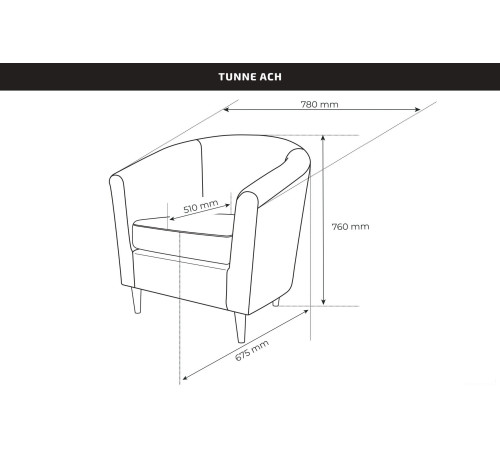 Интерьерное кресло Mio Tesoro Тунне бордовый