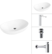 Умывальник Lauter 21502 + Cascade 21СК0655C + сифон 21635CH + дон.клапан 21190CH хром