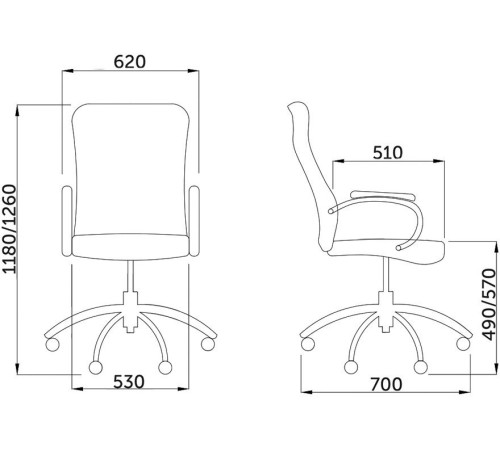 Офисное кресло AksHome Star Eco черный