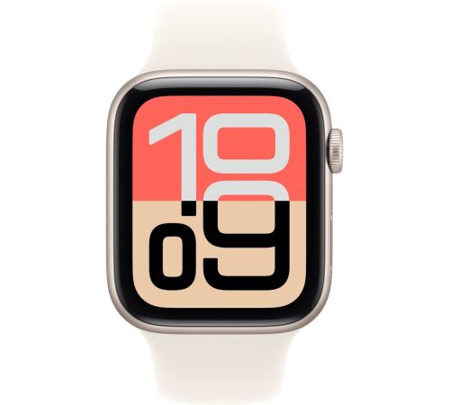Умные часы Apple Watch SE 3 44 мм алюминиевый корпус, звездный свет/звездный свет, спортивный силиконовый ремешок S/M