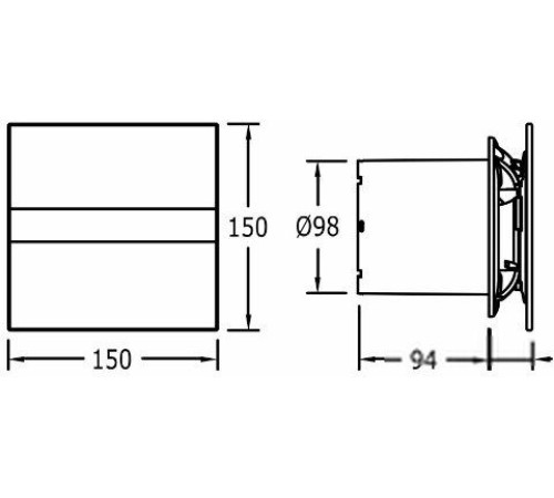 Осевой вентилятор CATA E-100 GTH