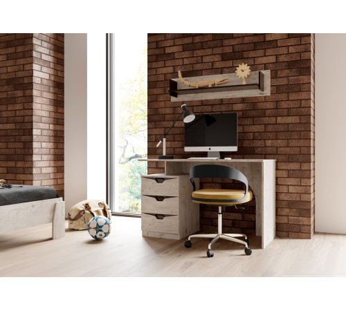 Стол Мебельград Соренто 120x60x75 см дуб бонифаций/кофе структурный матовый