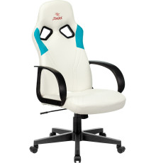 Кресло Zombie Runner белый/голубой